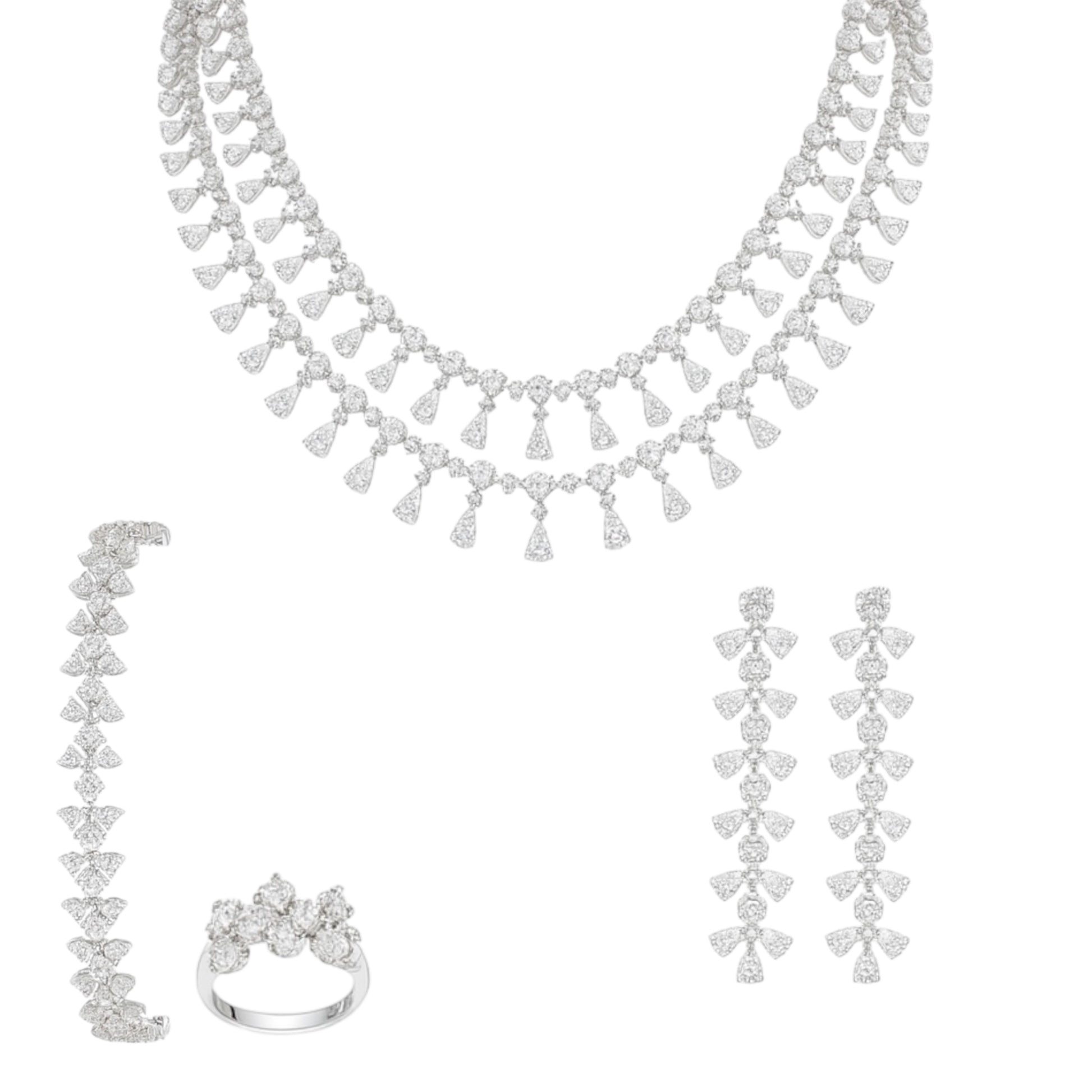 Luxury4 pc two layers Jewelry Set for occasion