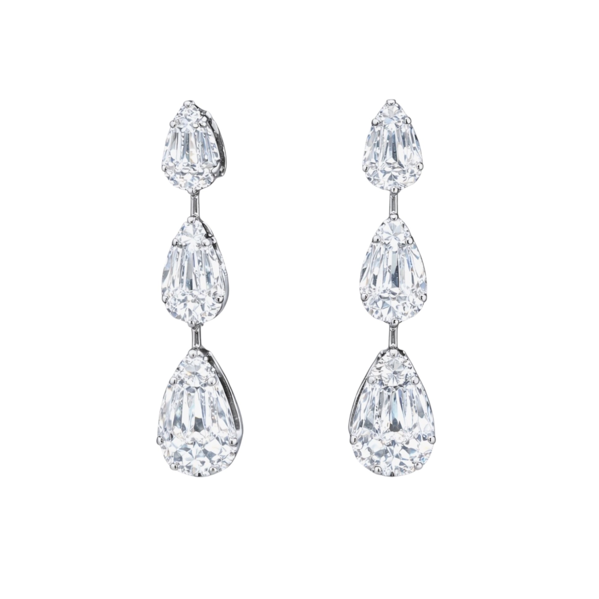 graceful teardrop necklace with cascading drops