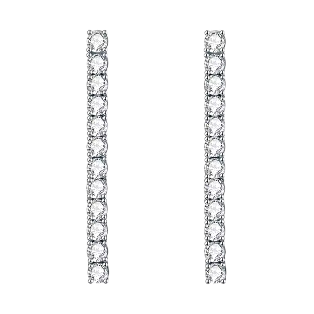 silver 925 3mm Round Cubic Zirconia 38mm