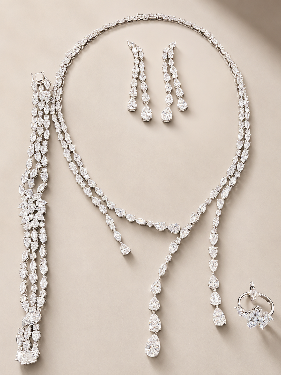 Luxury Gold-Plated Cubic Zirconia Jewelry