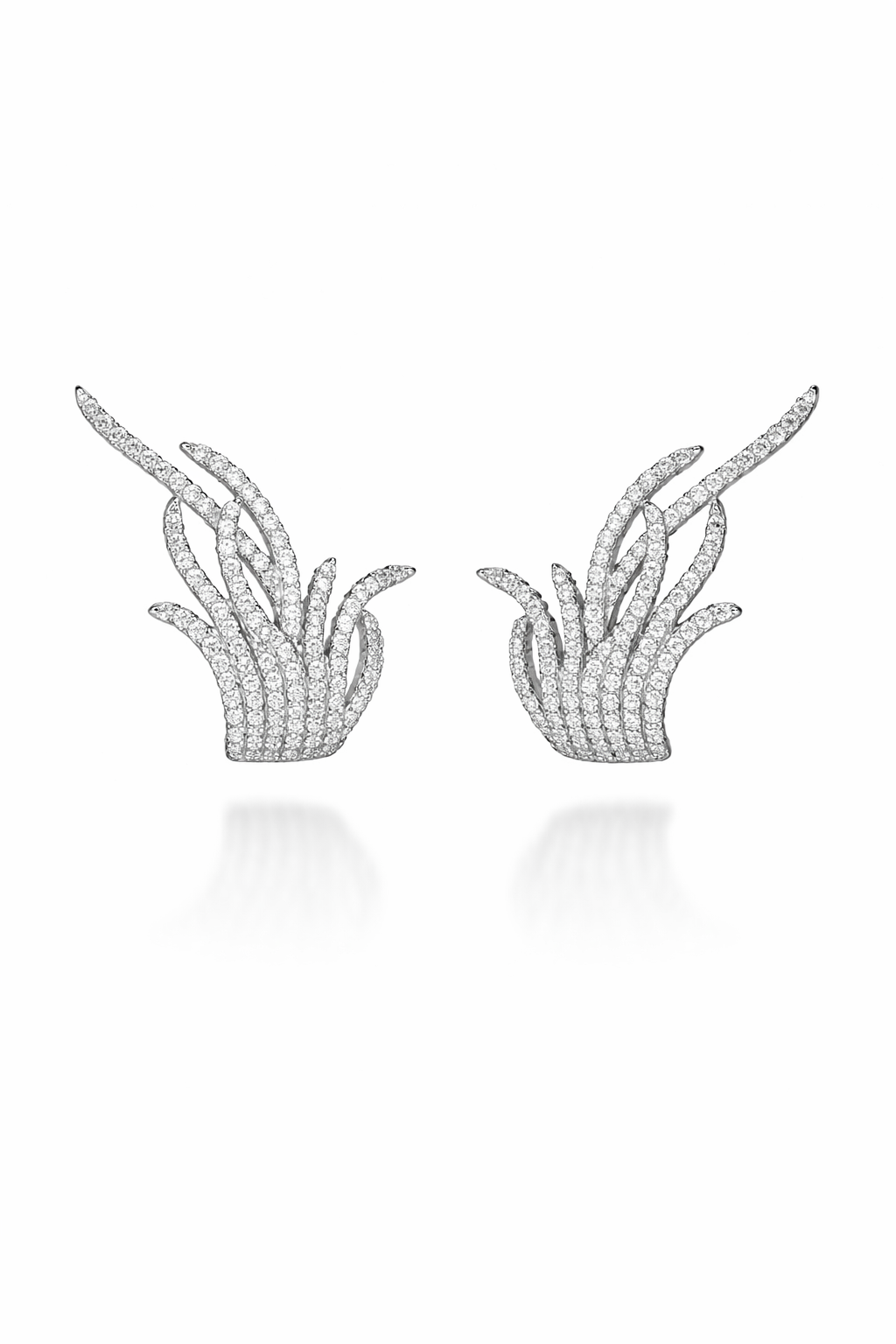 Modern Cubic Zirconia Statement Earrings