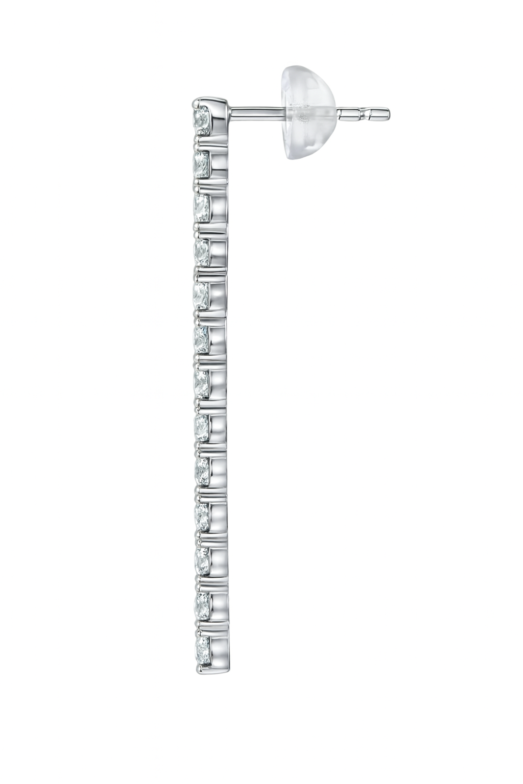 silver 925 3mm Round Cubic Zirconia 38mm