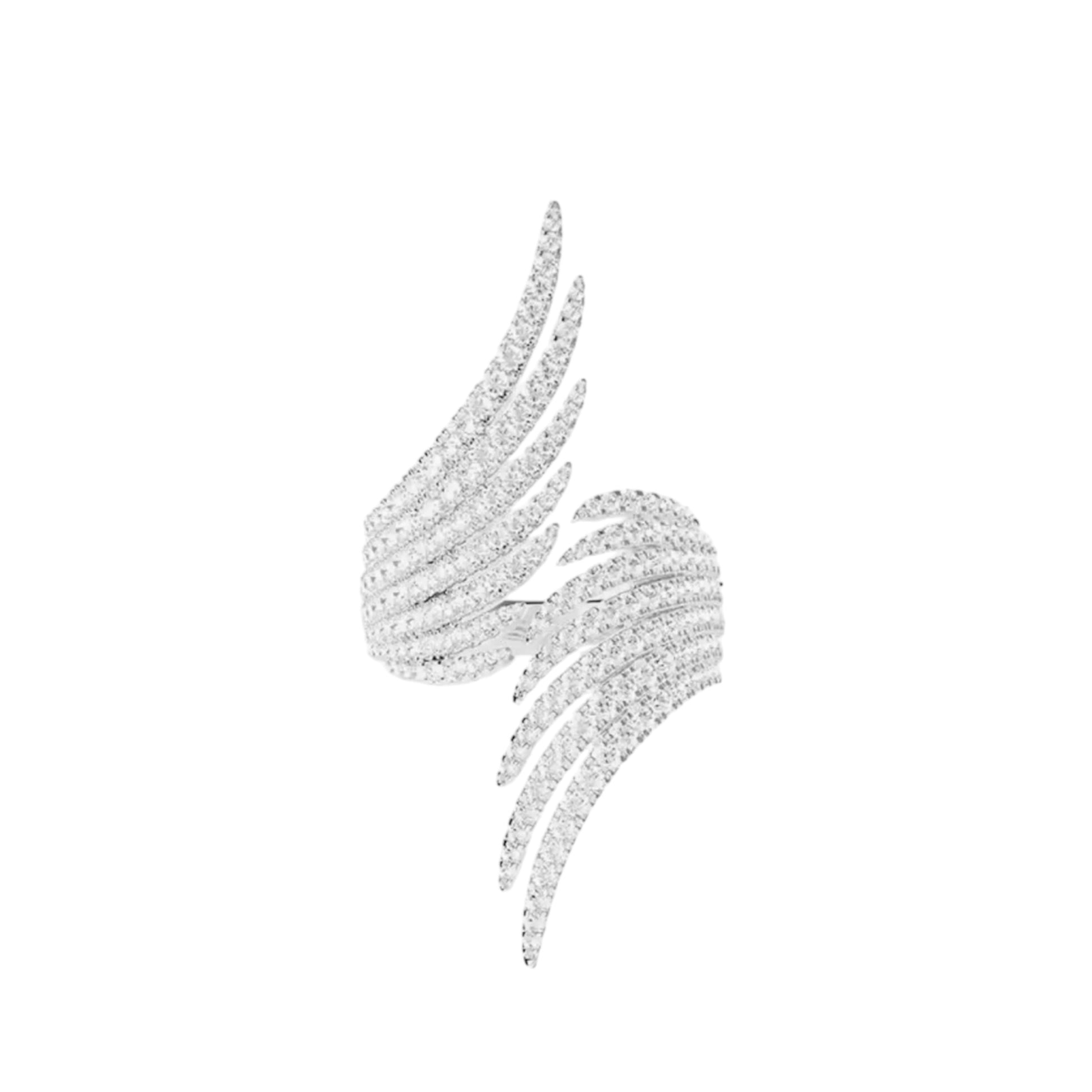 Wing-Inspired gold plated ring and bracelet