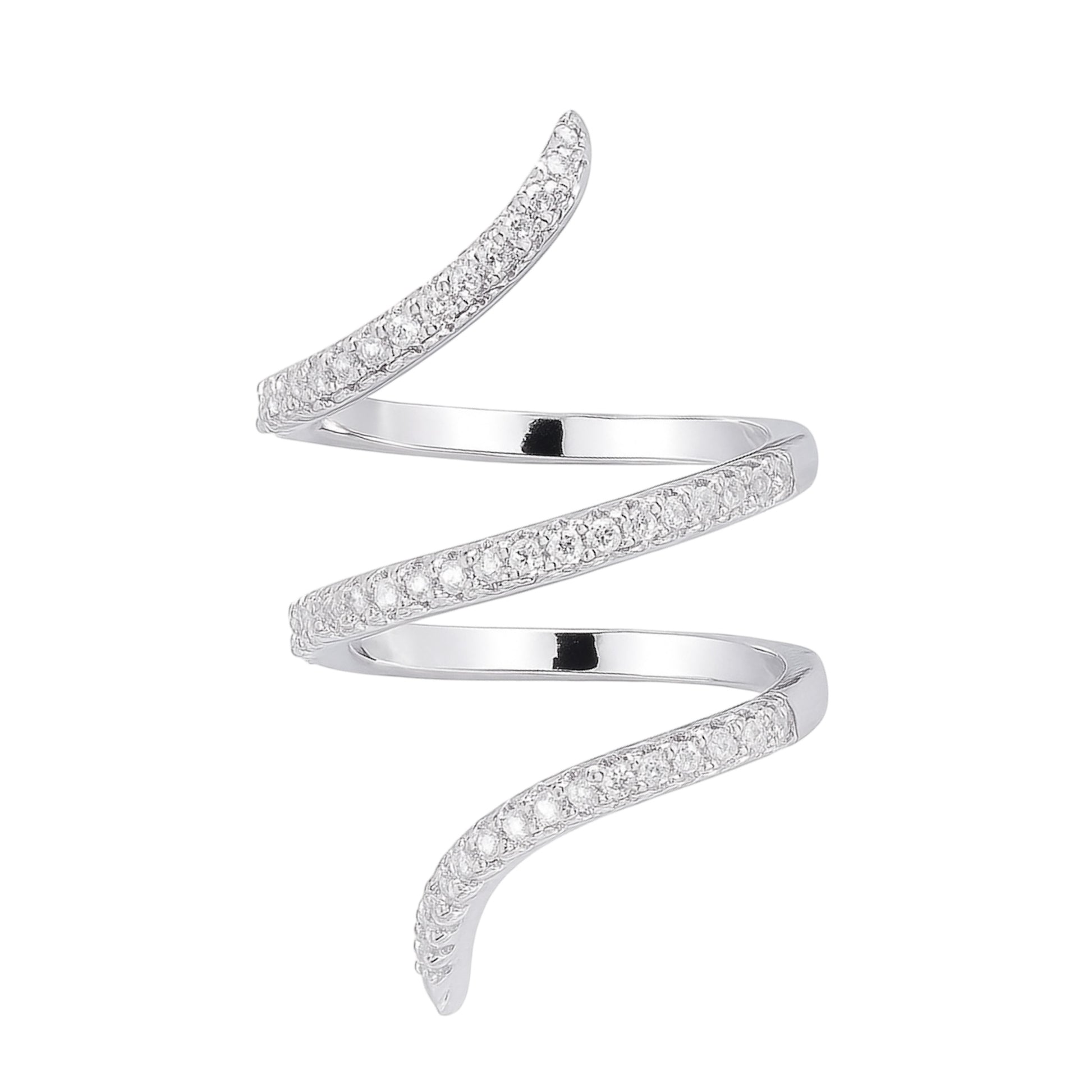 925 Silver Ring Geometric Zircon Ring