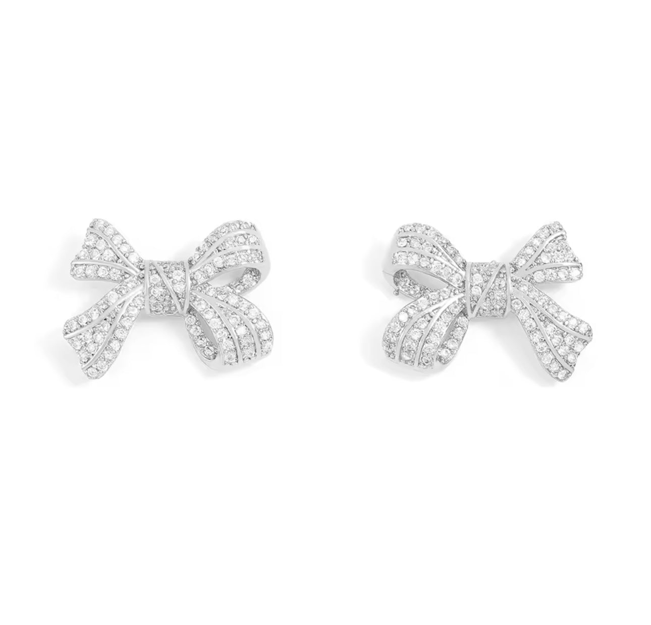 cubic zircon bow earing