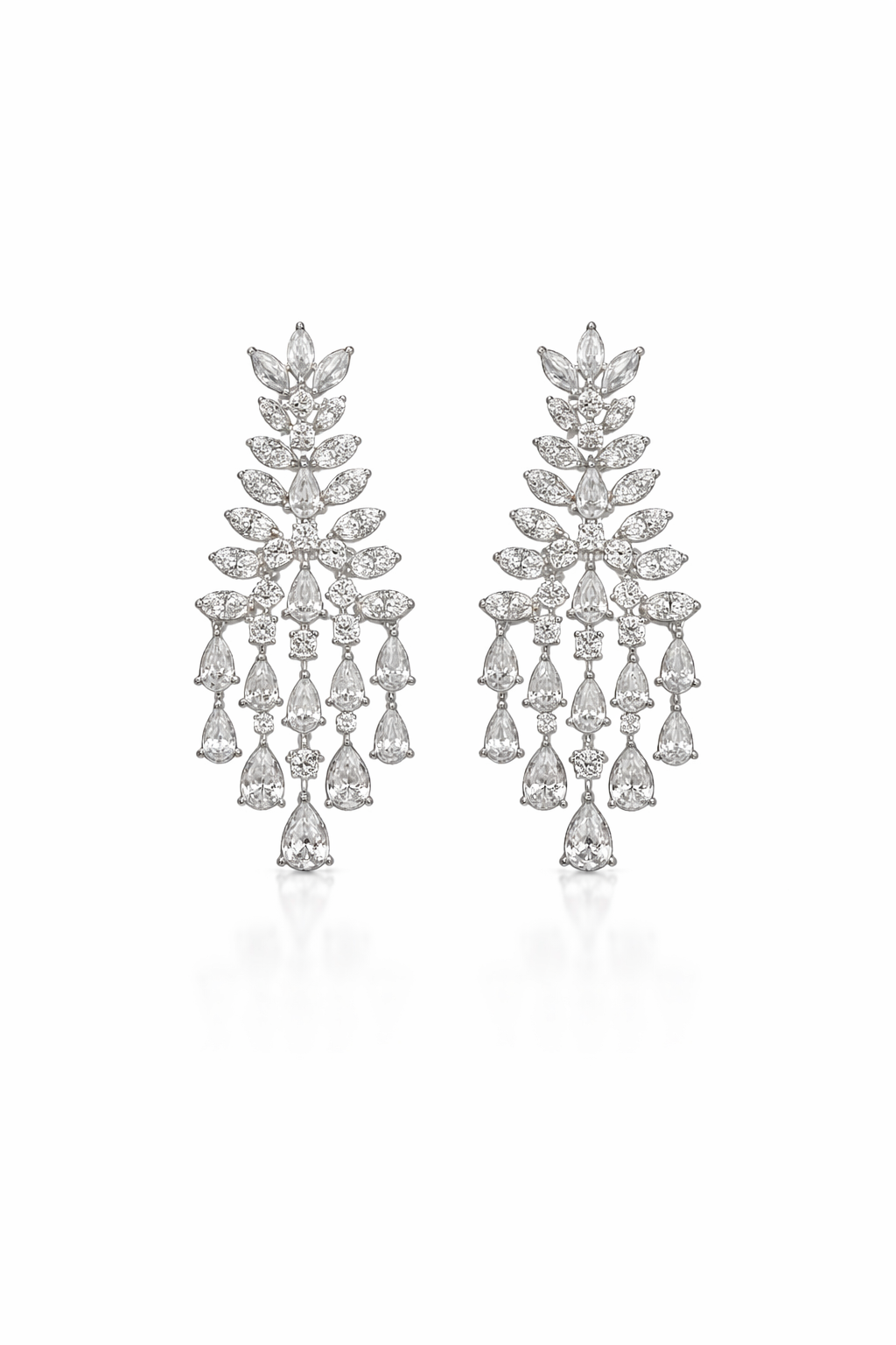Elegant Cubic Zirconia Chandelier Earrings