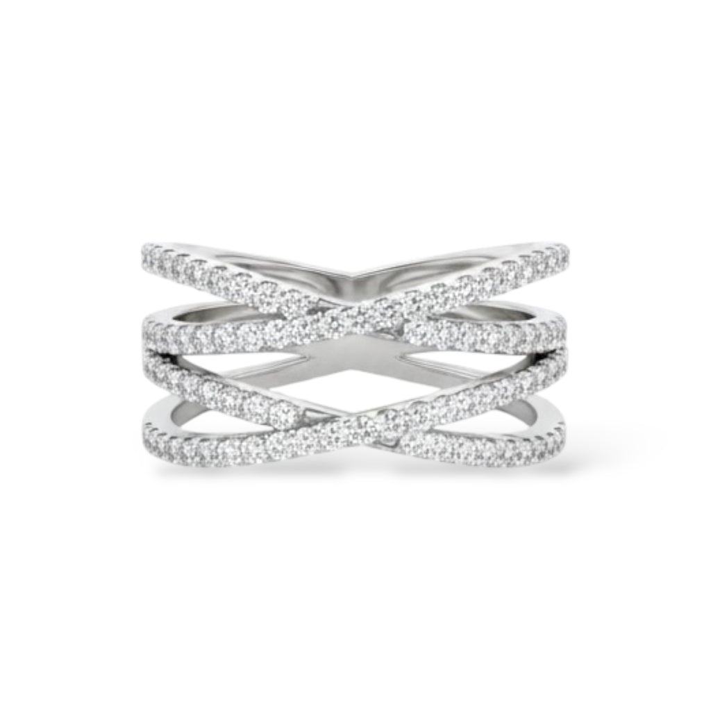 modern cubic zircon ring