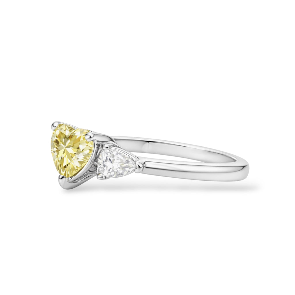 Gold-Plated Cubic Zirconia Heart Ring