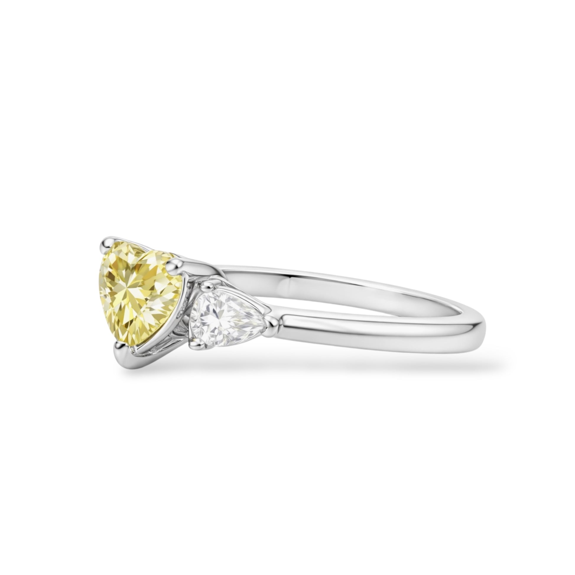 Gold-Plated Cubic Zirconia Heart Ring