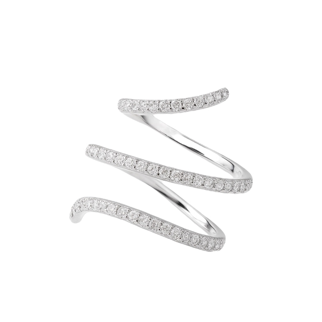 925 Silver Ring Geometric Zircon Ring