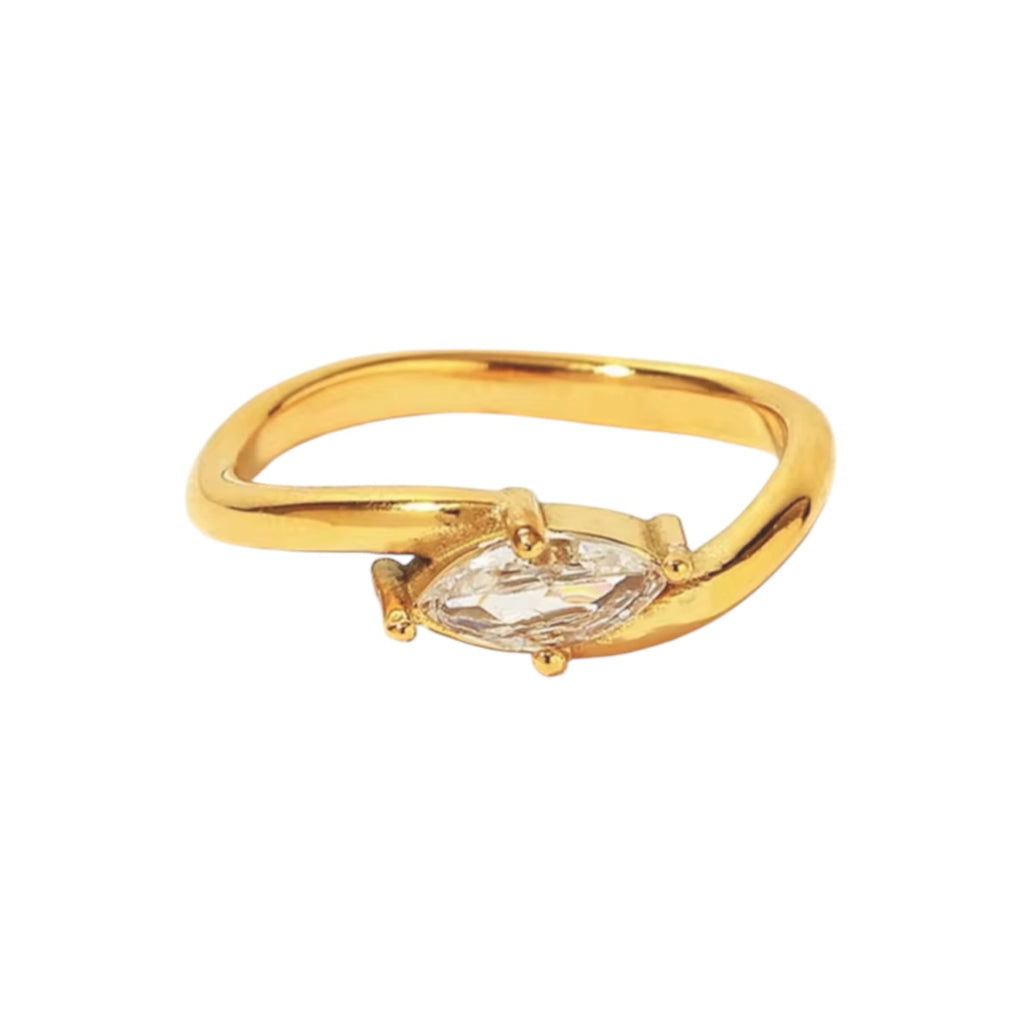Mariquesa Cubic Zirconia Ring Gold Plated
