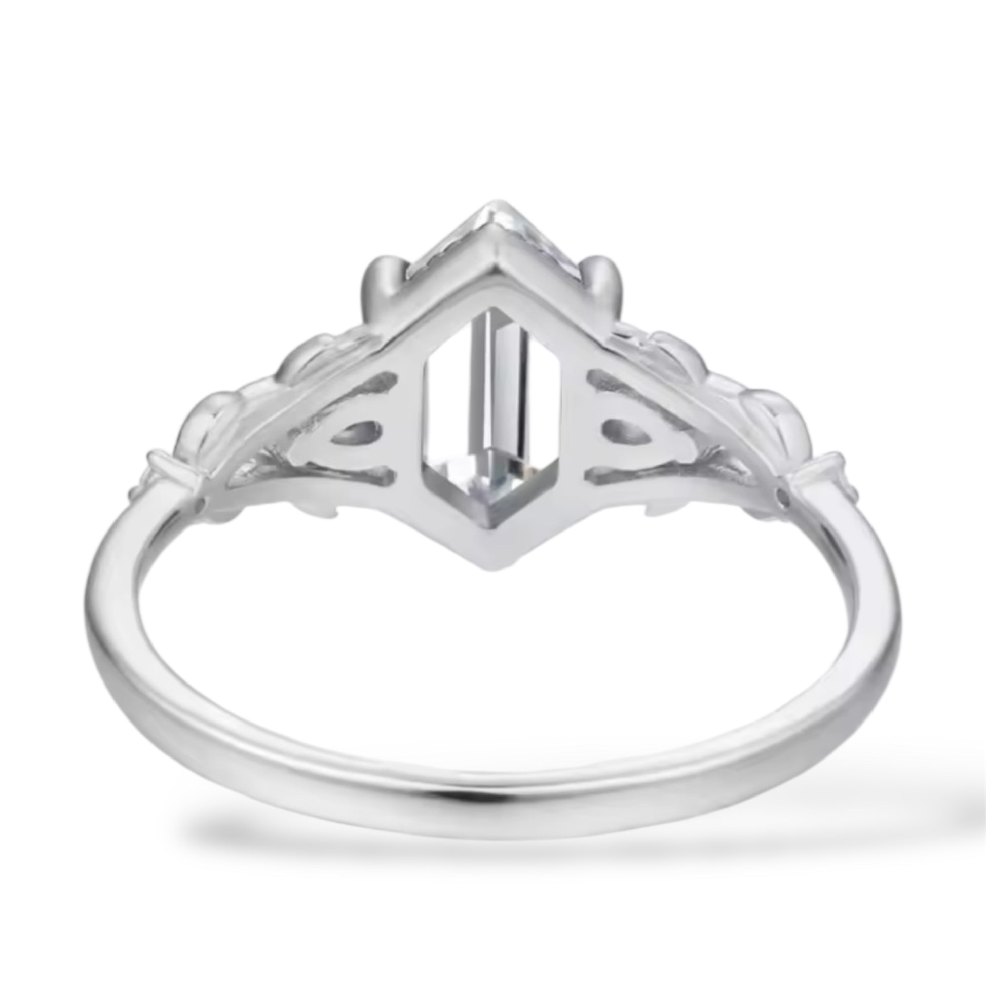 925 Sterling Silver Hexagonal Zircon Luxury Rings