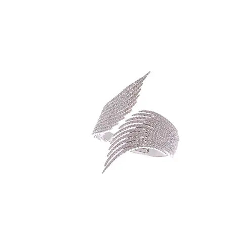 Wing-Inspired gold plated ring and bracelet