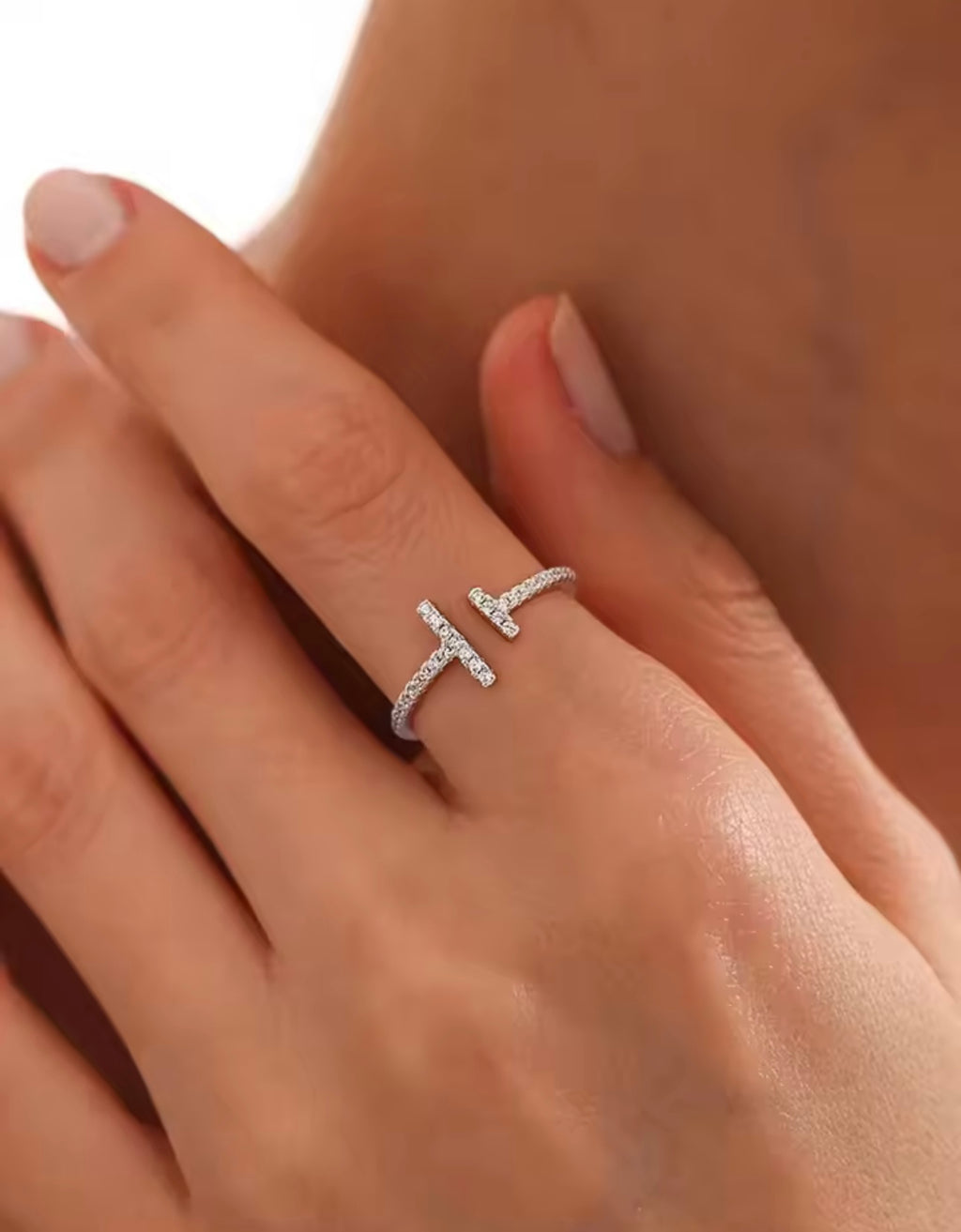 925 Sterling Silver Parallel style ring