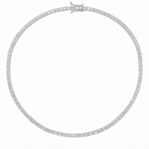 18k gold plated tennis necklace 3 mm