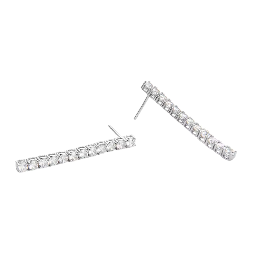 silver 925 3mm Round Cubic Zirconia 38mm