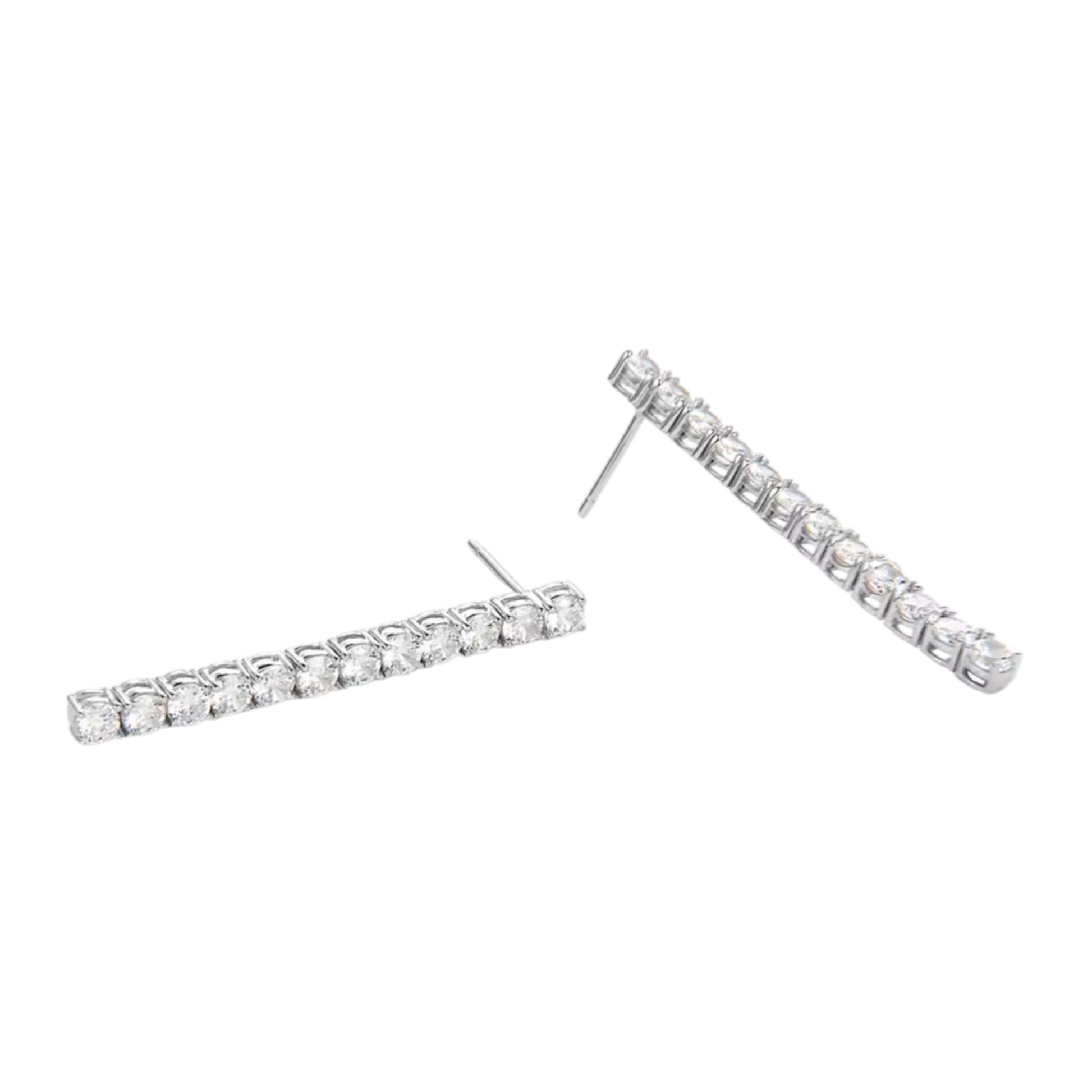 silver 925 3mm Round Cubic Zirconia 38mm