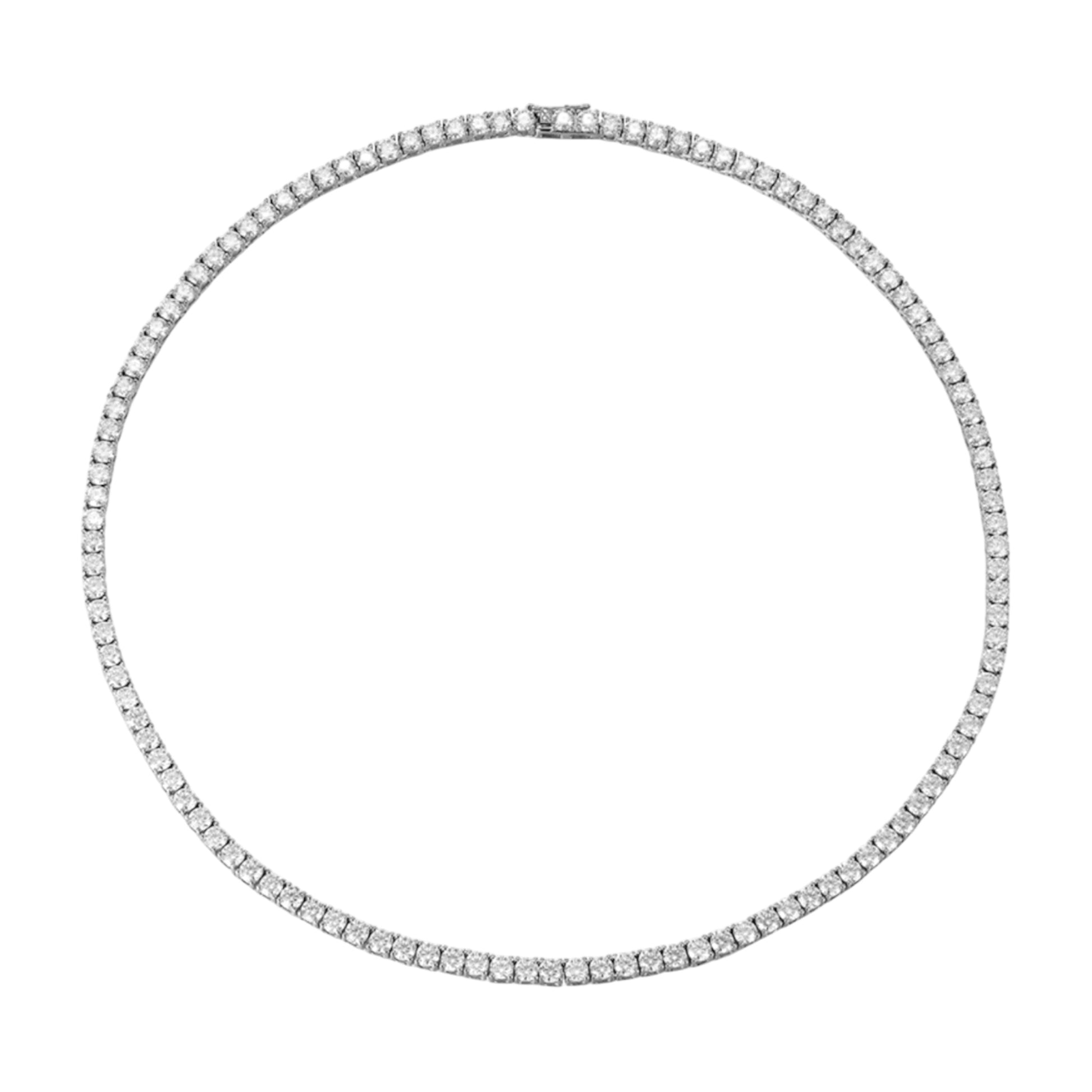 18k gold plated tennis necklace 3 mm