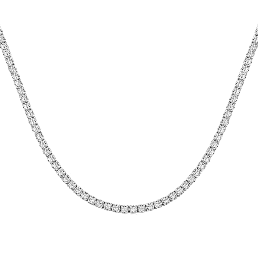 18k gold plated tennis necklace 3 mm