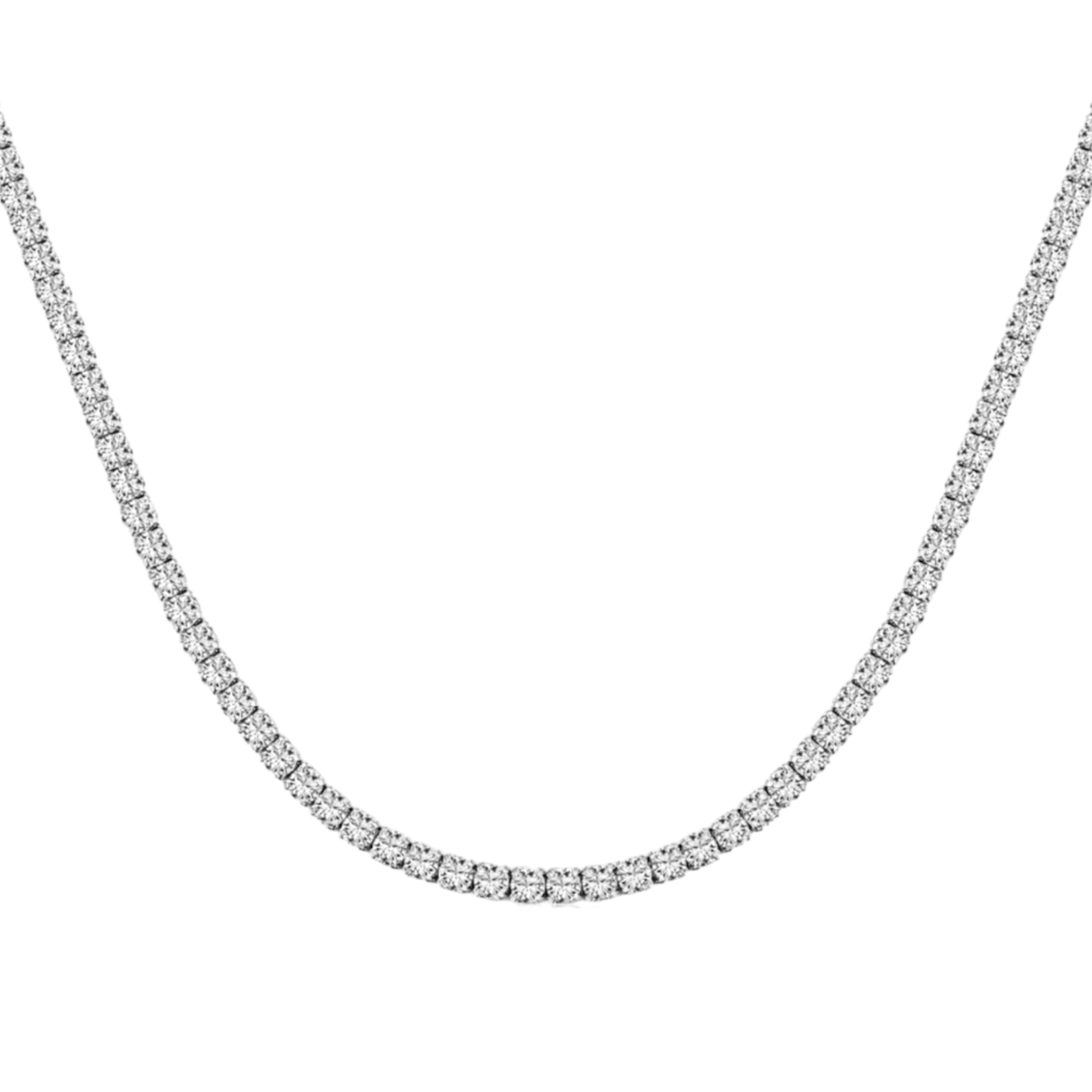 18k gold plated tennis necklace 3 mm