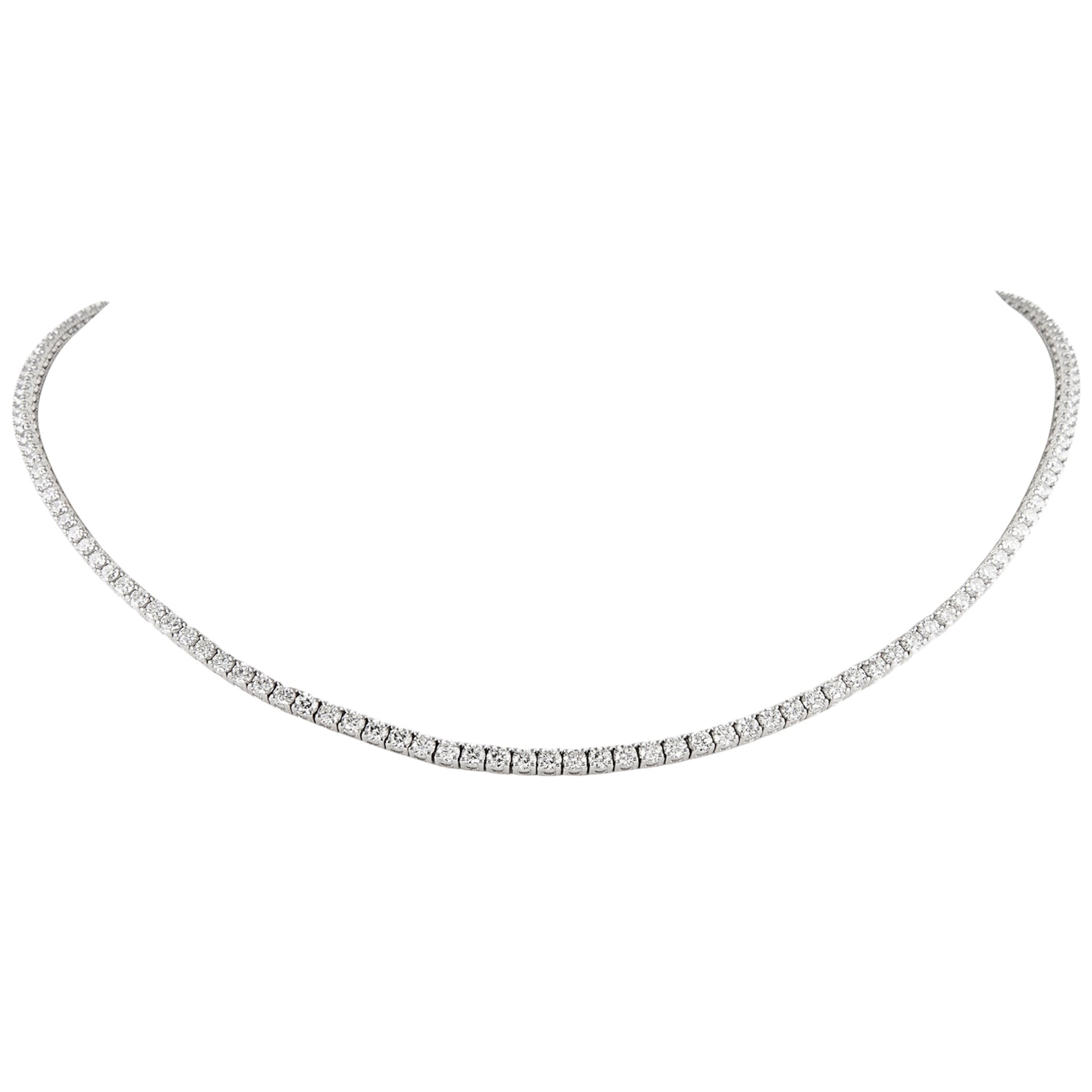18k gold plated 2 mm tennis necklace