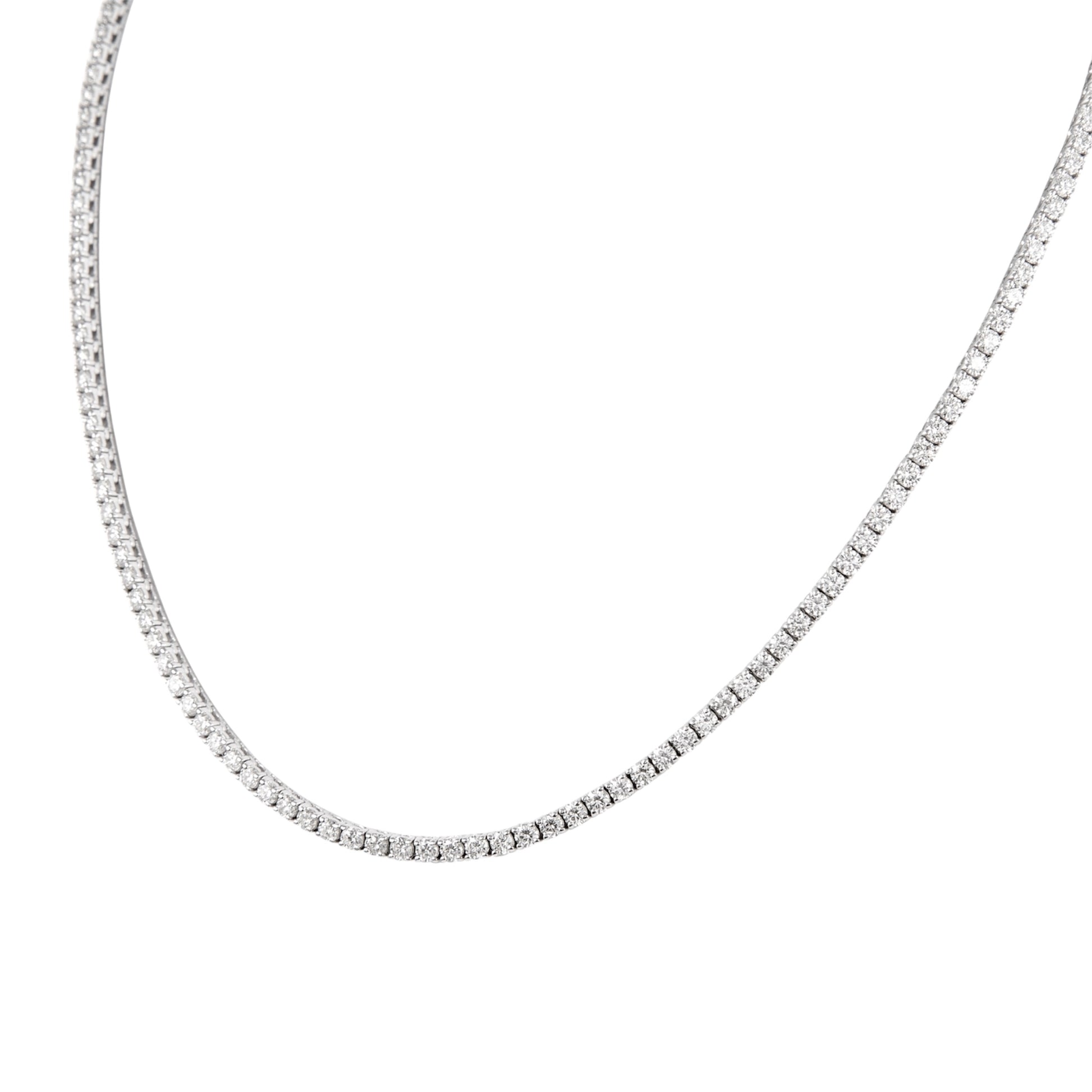 18k gold plated 2 mm tennis necklace