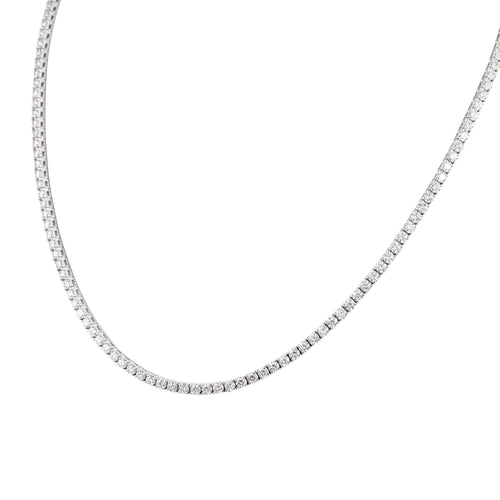 18k gold plated 2 mm tennis necklace