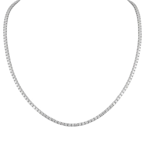18k gold plated 2 mm tennis necklace